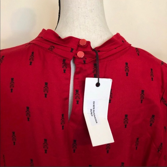 NWT CIRCUS Blouse W/ Nutcrackers Peter Pan Collar - Picture 5 of 8